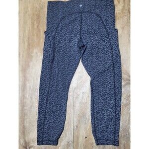 Athleta Salutation Stash Pocket II Textured Tight Women M Black @M7